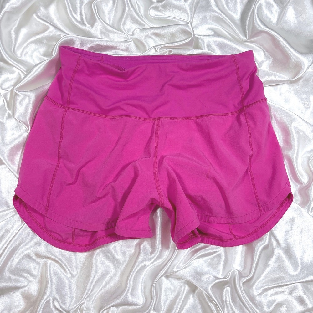 Vintage Lululemon Speed Up Shorts Pink Excellent High Rise 4 Inch Inseam Size 4
